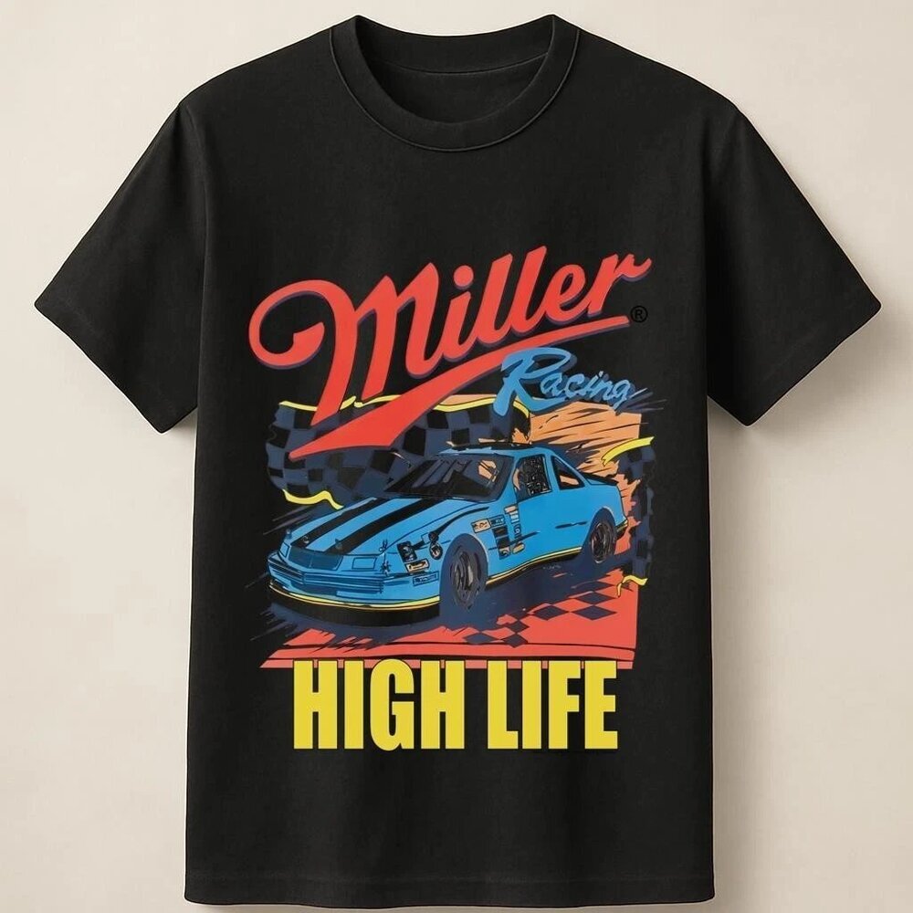 Miller Racing High Life Speed Car Graphic Racing Style Unisex T Shirt 05